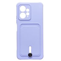 Чехол для Xiaomi Redmi Note 12 силиконовый с картхолдером №4 <темно-фиолетовый> ― OnlineBazar.su