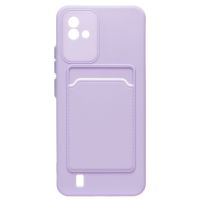 Чехол для Realme RMX3231 силиконовый с картхолдером №6 <фиолетовый> ― OnlineBazar.su