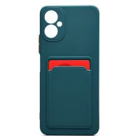 Чехол для Tecno Camon 19 Neo (CH6i) силиконовый с картхолдером №6 <зеленый> ― OnlineBazar.su