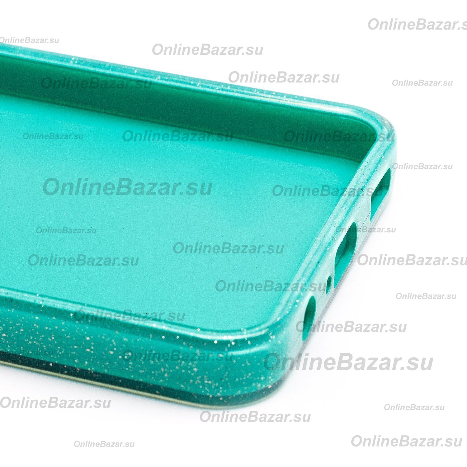 Чехол для Samsung SM-A055F (Galaxy A05) силиконовый с блестками №3 <мятный> ― OnlineBazar.su