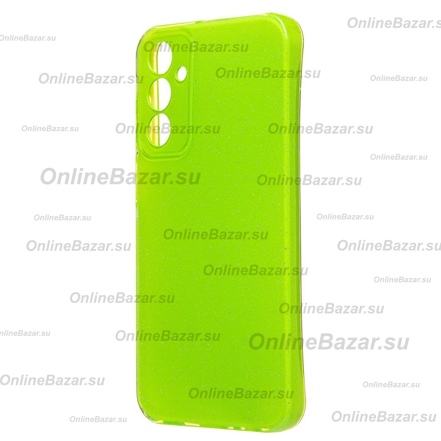 Чехол для Samsung SM-A156B (Galaxy A15 5G) силиконовый с блестками №3 <светло-зеленый> ― OnlineBazar.su