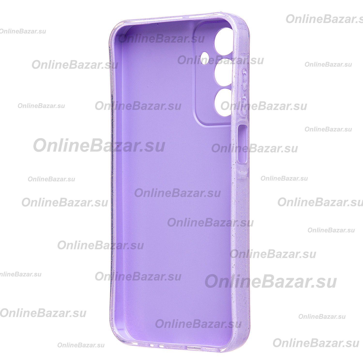 Чехол для Samsung SM-A156B (Galaxy A15 5G) силиконовый с блестками №3 <светло-фиолетовый> ― OnlineBazar.su