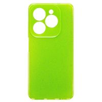 Чехол для Tecno Spark 20C (BG7n) силиконовый с блестками №3 <светло-зеленый> ― OnlineBazar.su
