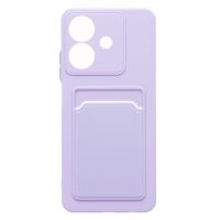 Чехол для Realme Note 60x силиконовый с картхолдером №9 <светло-фиолетовый> ― OnlineBazar.su