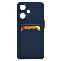 Чехол для Oppo A59 силиконовый с картхолдером №9 <темно-синий> ― OnlineBazar.su