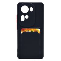 Чехол для Oppo Reno 11 силиконовый с картхолдером №9 <черный> ― OnlineBazar.su