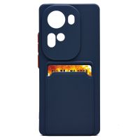 Чехол для Oppo Reno 11 силиконовый с картхолдером №9 <темно-синий> ― OnlineBazar.su