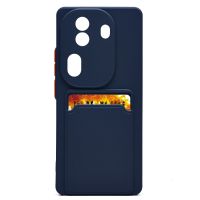 Чехол для Oppo Reno 11 Pro силиконовый с картхолдером №9 <темно-синий> ― OnlineBazar.su