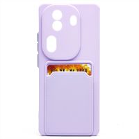 Чехол для Oppo Reno 11 Pro силиконовый с картхолдером №9 <светло-фиолетовый> ― OnlineBazar.su