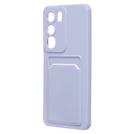 Чехол для Realme RMX5303 силиконовый с картхолдером №9 <светло-фиолетовый>