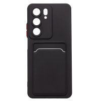 Чехол для Realme RMX3941 силиконовый с картхолдером №9 <черный> ― OnlineBazar.su