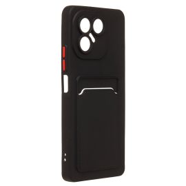 Чехол для Tecno Pova 7 Neo (LJ6) силиконовый с картхолдером №9 <черный>