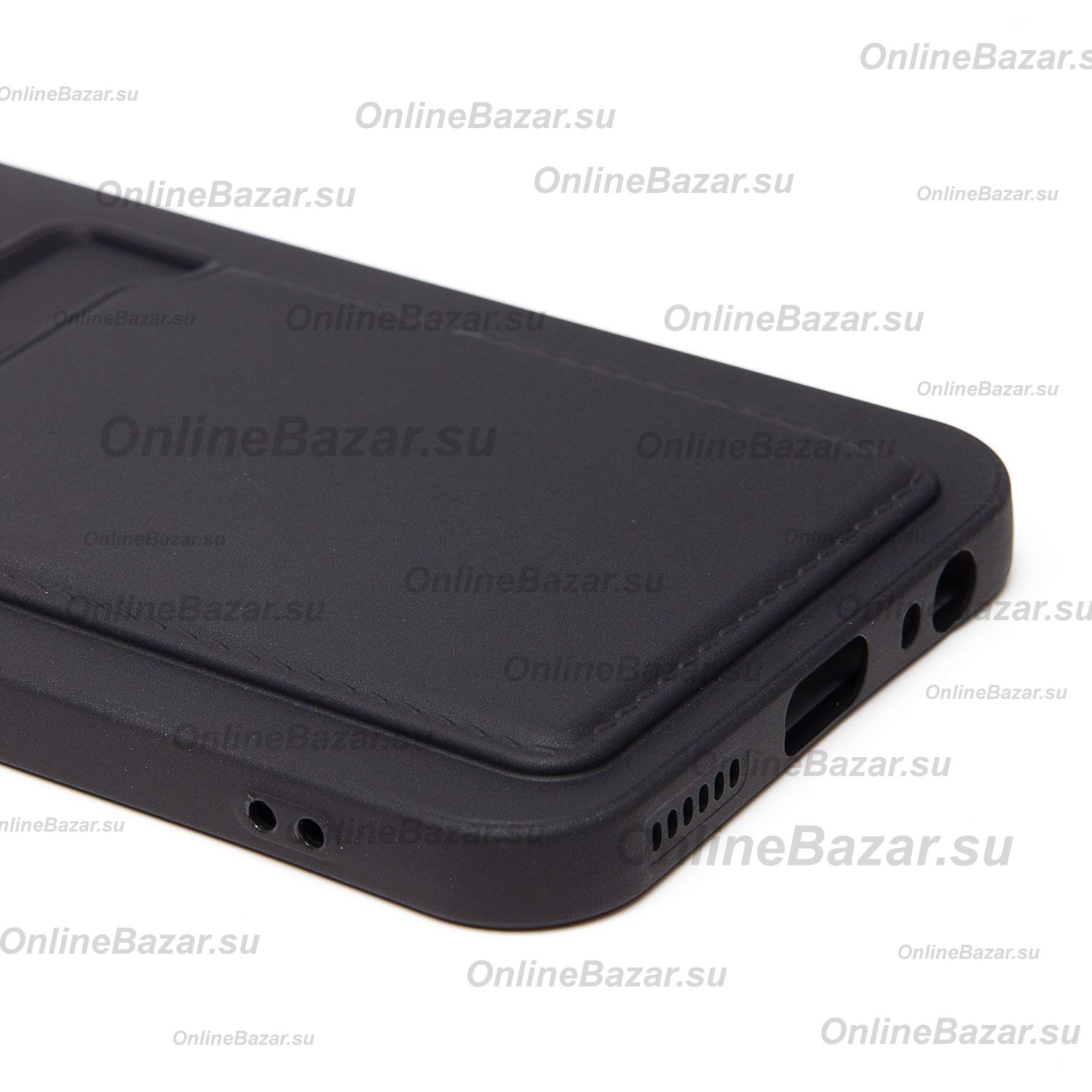 Чехол для Tecno Spark 40 Pro (KM6) силиконовый с картхолдером №9 <черный> ― OnlineBazar.su