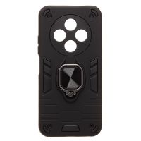 Чехол для Tecno Spark 30C (KL5n) силиконовый противоударный с кольцом <черный> ― OnlineBazar.su