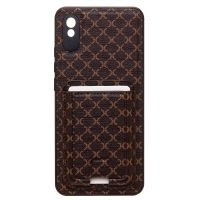 Чехол для Xiaomi M2006C3LC силиконовый с картхолдером №8 <коричневый> ― OnlineBazar.su