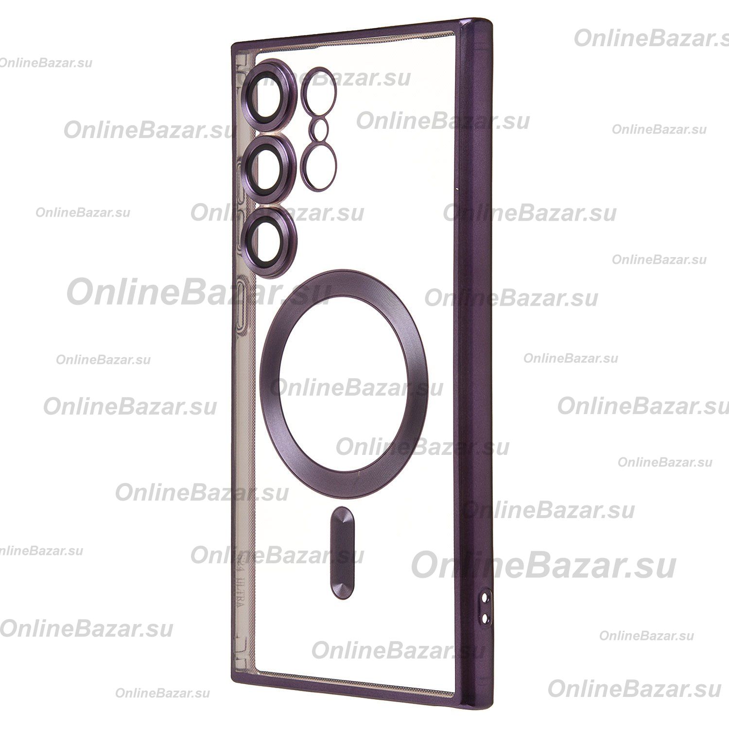 Чехол для Samsung SM-S928B (Galaxy S24 Ultra) силиконовый MagSafe №7 <темно-фиолетовый> ― OnlineBazar.su