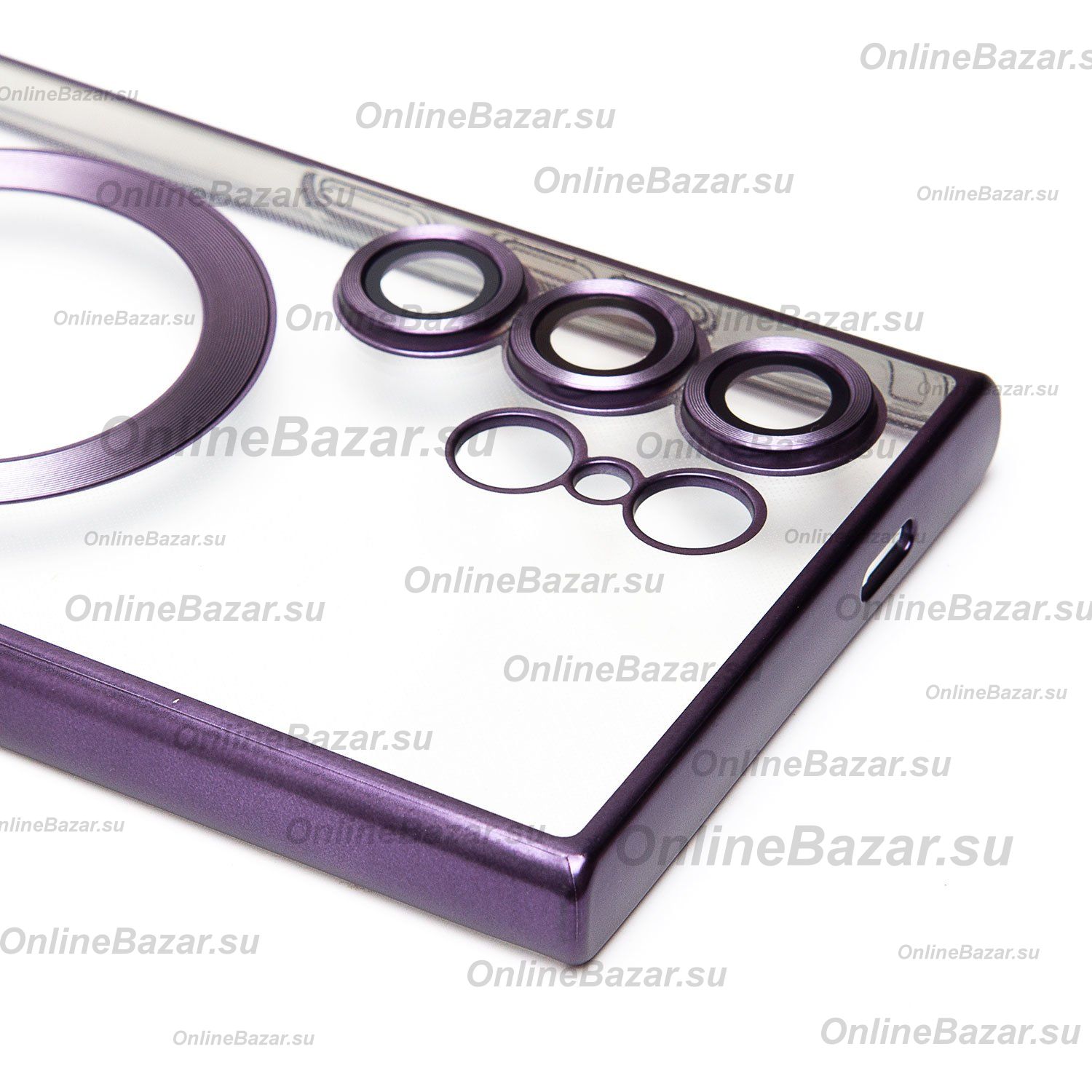 Чехол для Samsung SM-S928B (Galaxy S24 Ultra) силиконовый MagSafe №7 <темно-фиолетовый> ― OnlineBazar.su