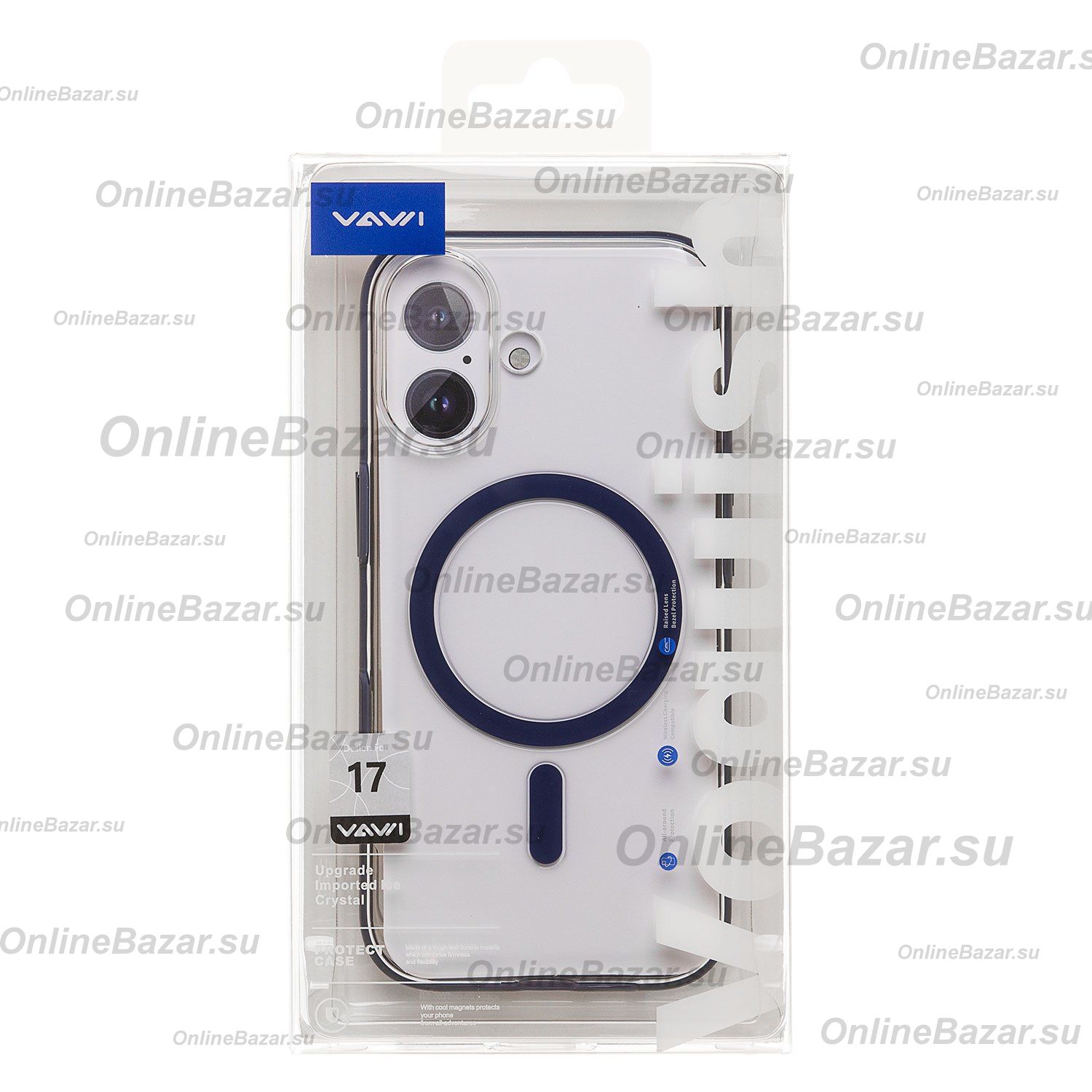 Чехол для Apple iPhone 17 пластиковый MagSafe Vawi <синий> ― OnlineBazar.su