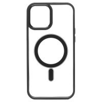 Чехол для Apple iPhone 12 Pro Max пластиковый MagSafe <черный> ― OnlineBazar.su