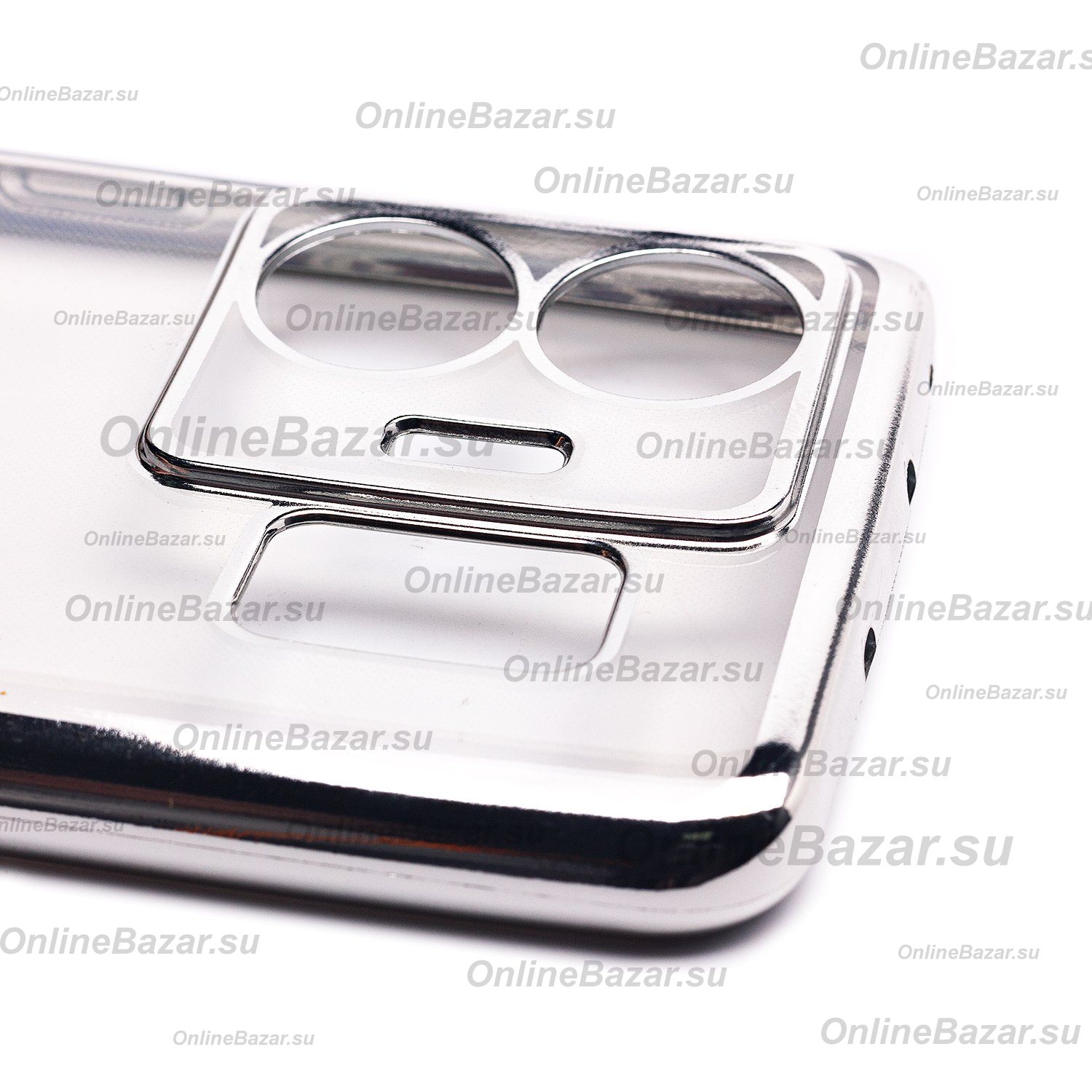 Чехол для Realme GT3 силиконовый ультратонкий Pilot <серебристый> ― OnlineBazar.su