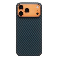 Чехол для Apple iPhone 17 Pro Max пластиковый MagSafe POSH KEVLAR <темно-синий> ― OnlineBazar.su