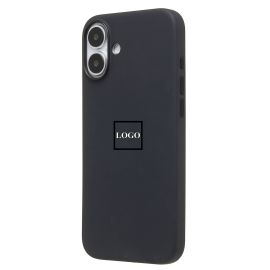 Чехол для Apple iPhone 16 Plus силиконовый MagSafe (анимация работает) <черный> (премиум)