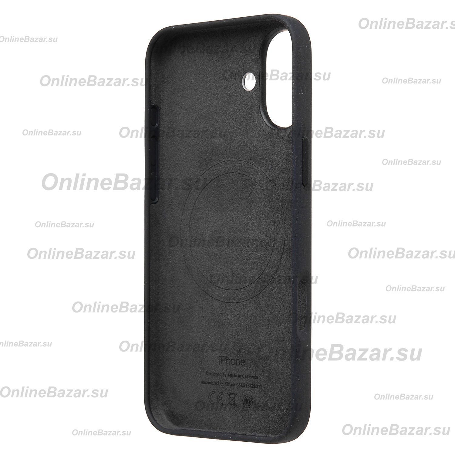 Чехол для Apple iPhone 16 Plus силиконовый MagSafe (анимация работает) <черный> (премиум) ― OnlineBazar.su