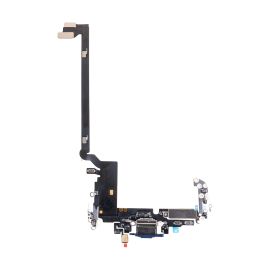 Шлейф для Apple iPhone 17 Pro Max на системный разъем и микрофон <синий> (оригинал)