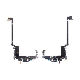 Шлейф для Apple iPhone 17 Pro Max на системный разъем и микрофон <синий> (оригинал)