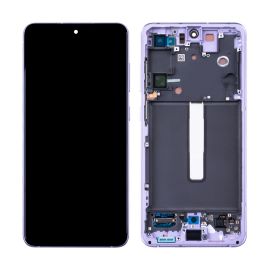 Дисплей для Samsung SM-G990B (Galaxy S21 FE) модуль в сборе с тачскрином <фиолетовый> (оригинал)
