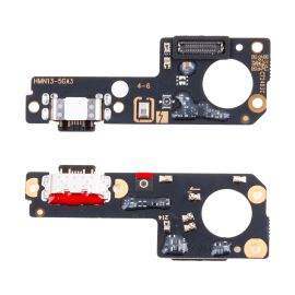 Плата нижняя для Xiaomi Redmi Note 13 5G на системный разъем, разъем Sim-карты и микрофон