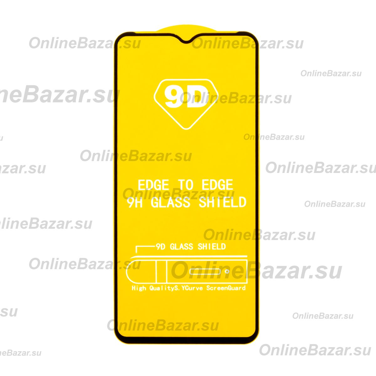Защитное стекло для Infinix Smart 6 (X6511) (2,5D/полная наклейка) <черный> ― OnlineBazar.su