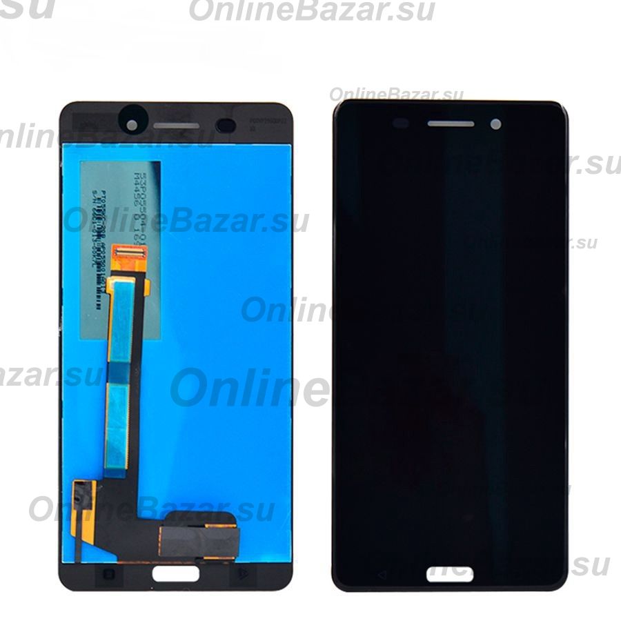 Дисплей для Nokia 6 в сборе с тачскрином <черный> ― OnlineBazar.su