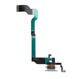 Шлейф для Apple iPhone X на системный разъем и микрофон <серый> (оригинал)