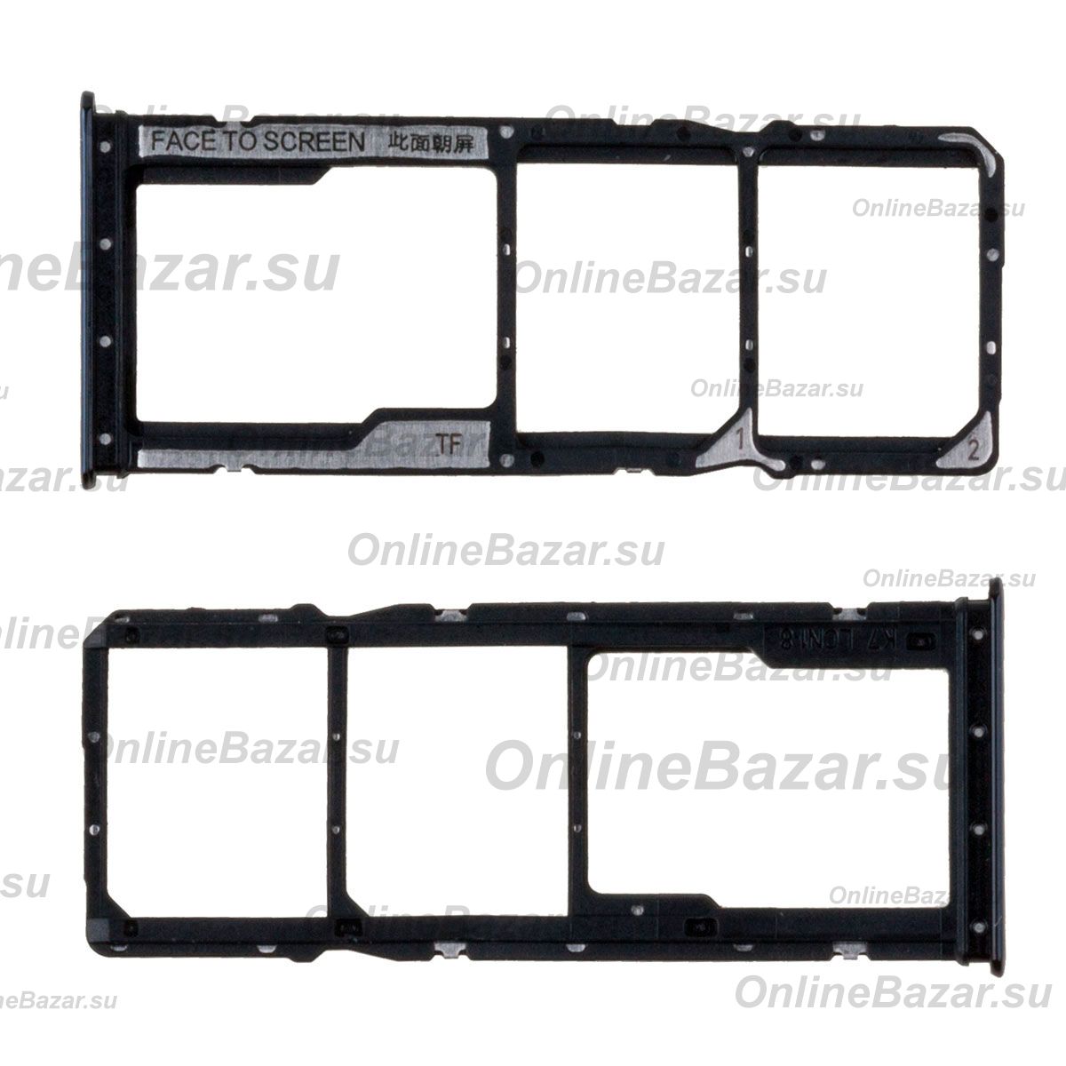 Лоток sim-карты для Xiaomi M2101K7AG и карты памяти <черный> ― OnlineBazar.su