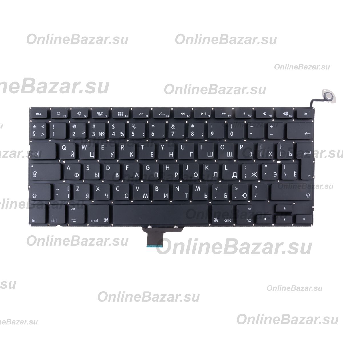 Клавиатура для ноутбука Apple MacBook Pro 13 (A1278) (Г-образный Enter RU) <черный> ― OnlineBazar.su