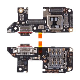 Плата нижняя для Xiaomi 24122RKC7G на системный разъем, разъем Sim-карты и микрофон (оригинал)