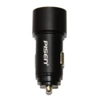 Автомобильное зарядное устройство USB Pisen ZQ-C0066-002 (2.4A/QC/PD+ порт USB-C) <черный> ― OnlineBazar.su