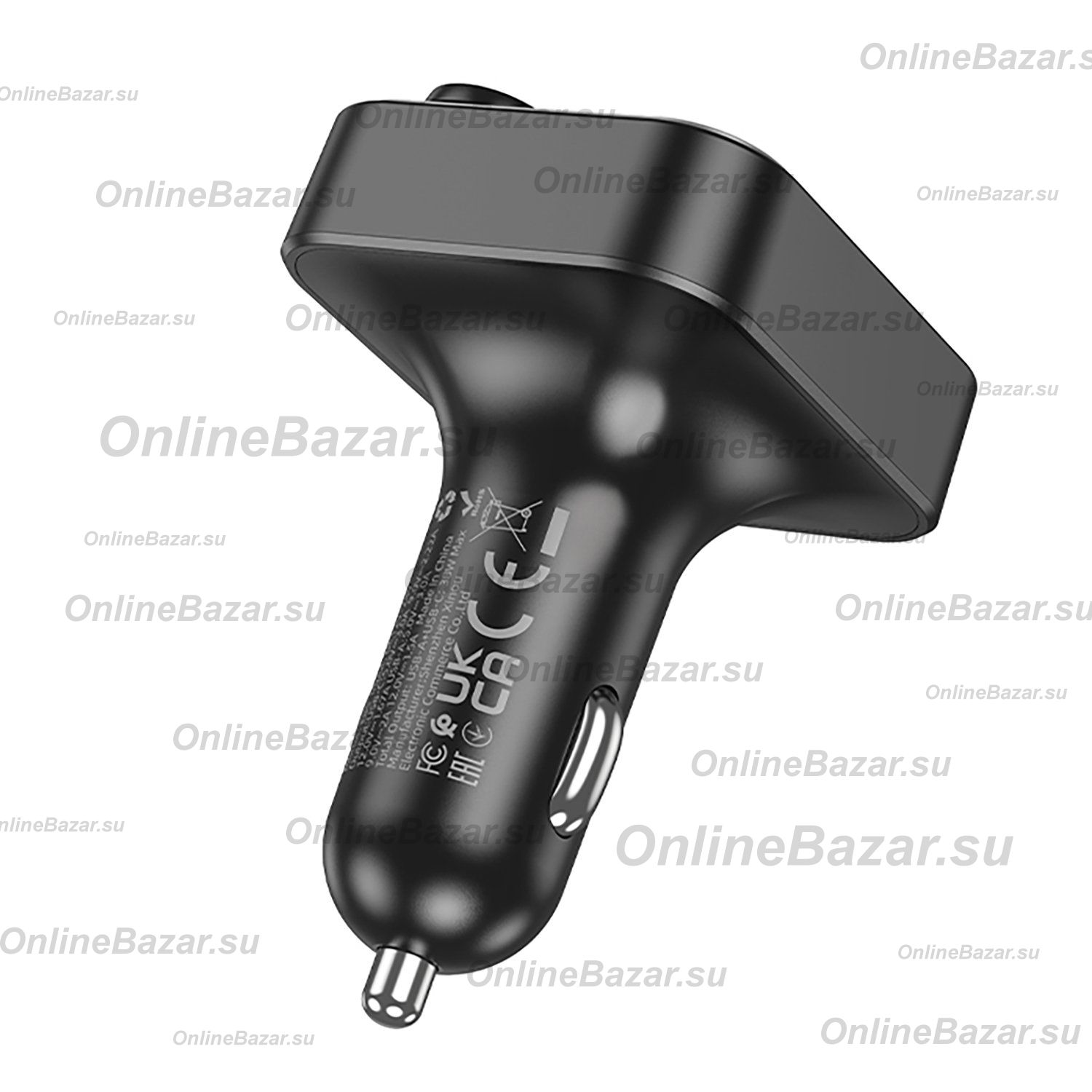 Автомобильный FM модулятор (трансмиттер) Hoco E85 (PD/QC3.0/20W) <черный> ― OnlineBazar.su