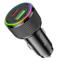 Автомобильное зарядное устройство USB Hoco NZ14A (PD20W/QC3.0) <черный> ― OnlineBazar.su