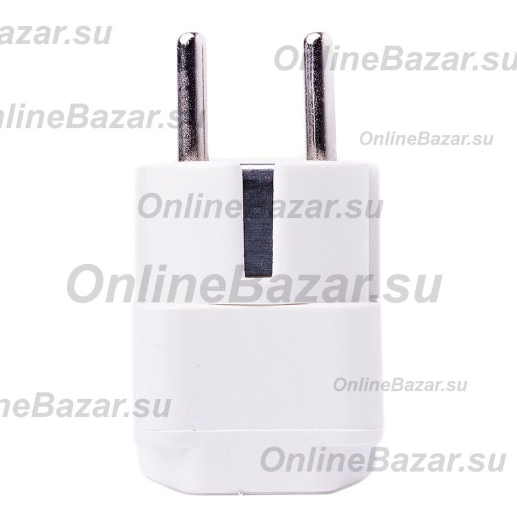 Переходник универсальный для всех типов вилок на евро вилку (для UK/US/CN/IT) <белый> ― OnlineBazar.su