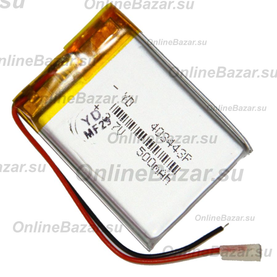 Аккумуляторная батарея универсальная 403443p (43*34*4 mm/3,7v/Li-Pol/2 контакта) 500 mAh ― OnlineBazar.su