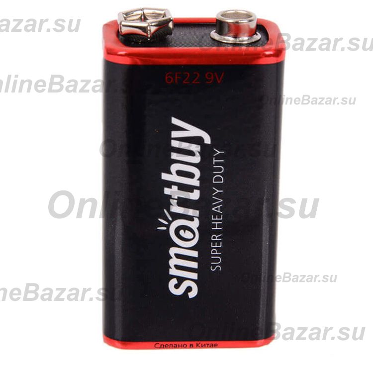 Батарейка 9V (крона) Smart Buy 6F22 ― OnlineBazar.su
