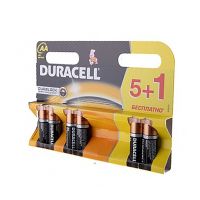 Батарейка AA Duracell LR6 Basic (упаковка 5+1 шт.) ― OnlineBazar.su