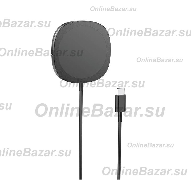 Беспроводное зарядное устройство Hoco CW35 (MagSafe) <черный> ― OnlineBazar.su