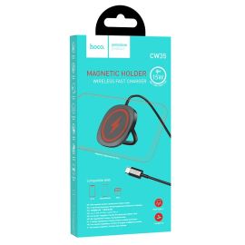 Беспроводное зарядное устройство Hoco CW35 (MagSafe) <черный>