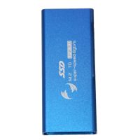 Внешний корпус для SSD диска M.2 (NGFF) (кабель USB-MicroUSB Y-Type/USB 3.0/алюминий) <синий> ― OnlineBazar.su