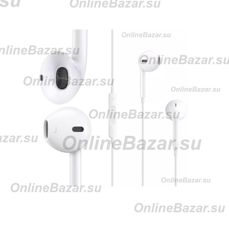 Гарнитура 3.5 EarPods (MD827ZM) в блистере <белый> (премиум) ― OnlineBazar.su