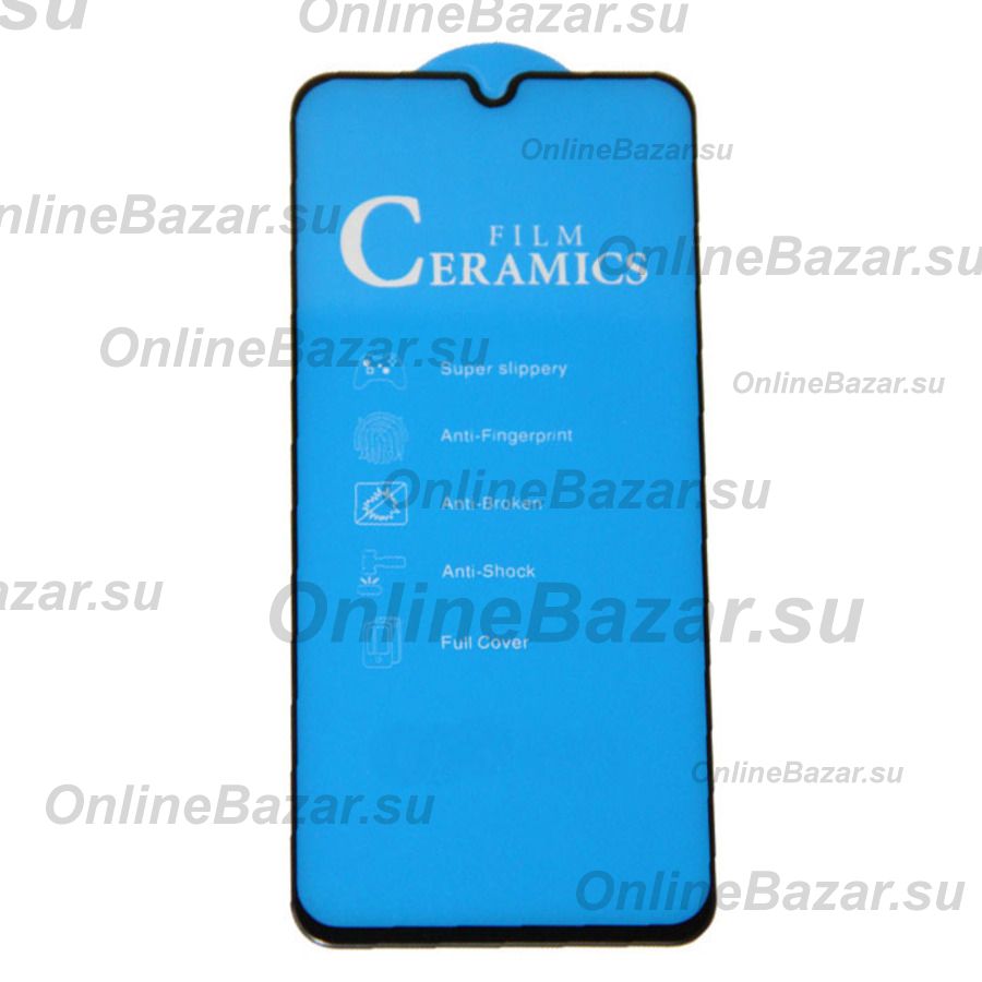 Защитная пленка для Samsung SM-A405F (Galaxy A40) (полное покрытие, силикон) <черный> ― OnlineBazar.su