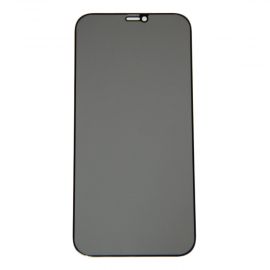 Защитное стекло для Apple iPhone 12 Pro Max (закаленное, полное покрытие, антишпион) <черный>